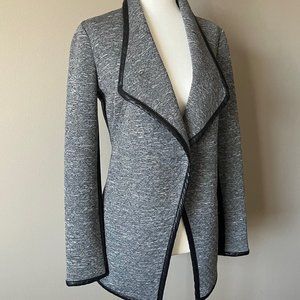 Rachel Rachel Roy, Gray Faux-Leather Trim Jacket, Size XS